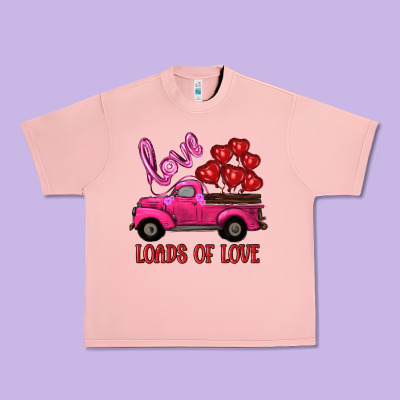 Valentine's Day Loads Of Love Turck With Balloons Urban Heavy Tee Designed By Ranaportraitstore