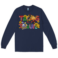 Navy Tacos and tequila Long Sleeve Tee - NancyCooperArtShop