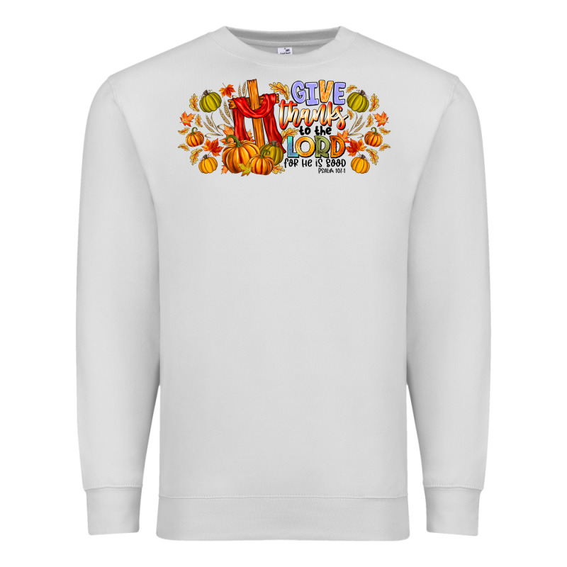 Give Thanks To The Lord For He Is Good Premium Sweatshirt by CowhideDigitalArt | Teevron
