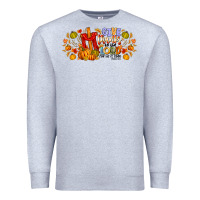 Heather Grey give thanks to the lord for he is good Premium Sweatshirt - CowhideDigitalArt