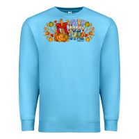 Ocean Blue give thanks to the lord for he is good Premium Sweatshirt - CowhideDigitalArt