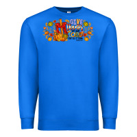 True Royal give thanks to the lord for he is good Premium Sweatshirt - CowhideDigitalArt