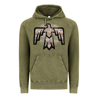 Vintage Olive Western Light Aztec Thunderbird Vintage Hoodie - Bettercallsaul