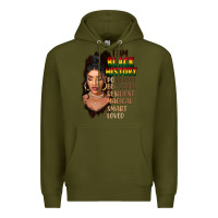 Army Green I am black history black girl Premium Hoodie - FaDigitalArtStudio