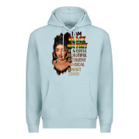 Blue Mist I am black history black girl Premium Hoodie - FaDigitalArtStudio