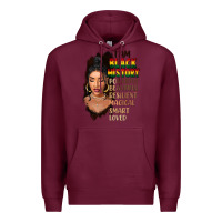 Burgundy I am black history black girl Premium Hoodie - FaDigitalArtStudio