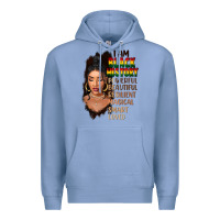 Colony Blue I am black history black girl Premium Hoodie - FaDigitalArtStudio