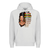 Dove Grey I am black history black girl Premium Hoodie - FaDigitalArtStudio