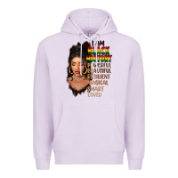 Lilac I am black history black girl Premium Hoodie - FaDigitalArtStudio