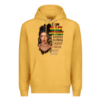 Mustard I am black history black girl Premium Hoodie - FaDigitalArtStudio