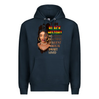 Navy I am black history black girl Premium Hoodie - FaDigitalArtStudio