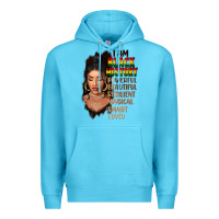 Ocean Blue I am black history black girl Premium Hoodie - FaDigitalArtStudio
