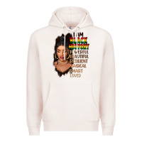 Pale Pink I am black history black girl Premium Hoodie - FaDigitalArtStudio