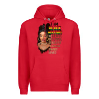 Red I am black history black girl Premium Hoodie - FaDigitalArtStudio