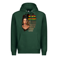 Sports Green I am black history black girl Premium Hoodie - FaDigitalArtStudio