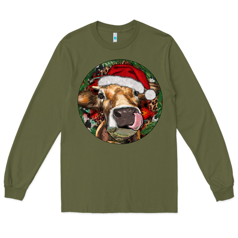 Hereford Cow Christmas Long Sleeve Tee by RanaPortraitStore | Teevron
