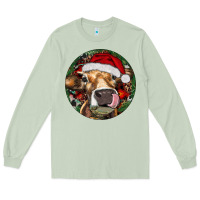 Matcha Hereford Cow Christmas Long Sleeve Tee - RanaPortraitStore