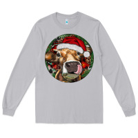 Moon Dust Hereford Cow Christmas Long Sleeve Tee - RanaPortraitStore