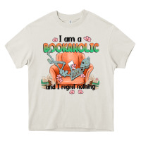Cream bookaholic Heavy Core Tee - MaliasSmallBusiness