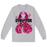 Moon Dust Survivor Breast Cancer with boxing gloves Long Sleeve Tee - NancyCooperArtShop