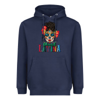 Navy proud latina Heavyweight Hoodie - BundleAndBundleShop