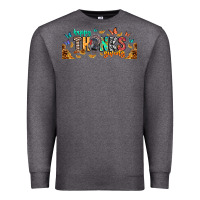 Charcoal Heather Happy thanksgiving Premium Sweatshirt - CowhideDigitalArt