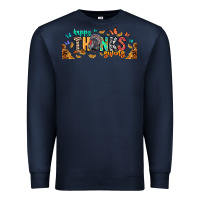 Navy Happy thanksgiving Premium Sweatshirt - CowhideDigitalArt