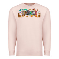Pale Pink Happy thanksgiving Premium Sweatshirt - CowhideDigitalArt
