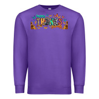 Purple Happy thanksgiving Premium Sweatshirt - CowhideDigitalArt