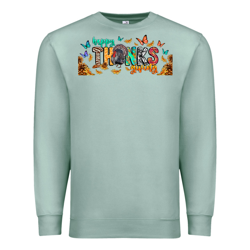 Happy Thanksgiving Premium Sweatshirt by CowhideDigitalArt | Teevron