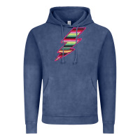 Vintage Denim Pink Serape Lightning Vintage Hoodie - Bettercallsaul