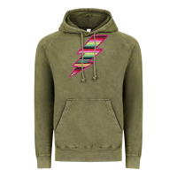 Vintage Olive Pink Serape Lightning Vintage Hoodie - Bettercallsaul