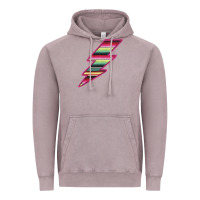 Pink Serape Lightning Vintage Hoodie | Teevron
