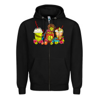 Black Softball Coffee Cups Zipper Hoodie - FaDigitalArtStudio