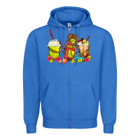 True Royal Softball Coffee Cups Zipper Hoodie - FaDigitalArtStudio