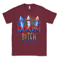 Burgundy Boom Bıtch Get Out The Way Classic Tee - JahusDesignShop