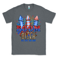 Charcoal Heather Boom Bıtch Get Out The Way Classic Tee - JahusDesignShop