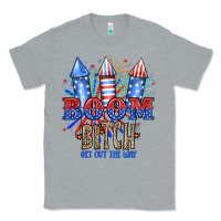 Heather Grey Boom Bıtch Get Out The Way Classic Tee - JahusDesignShop
