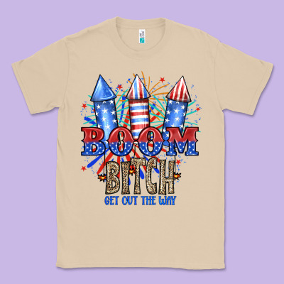 Boom Bıtch Get Out The Way Classic Tee Designed By Jahusdesignshop