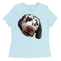 Baby Blue Dalmatian Ladies Tee - Jasminsmagicworld