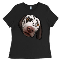 Black Dalmatian Ladies Tee - Jasminsmagicworld