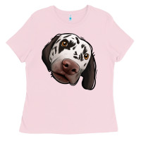 Bubblegum Pink Dalmatian Ladies Tee - Jasminsmagicworld