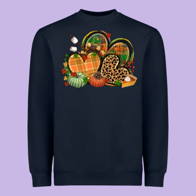 Fall Heart Heavyweight Sweatshirt Designed By Cowgirlartshop