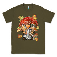 Army Green mushroom gnome Classic Tee - BarkalooDesign