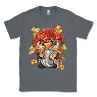Charcoal Heather mushroom gnome Classic Tee - BarkalooDesign