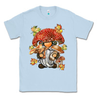 Dusty Blue mushroom gnome Classic Tee - BarkalooDesign