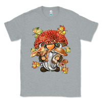 Heather Grey mushroom gnome Classic Tee - BarkalooDesign