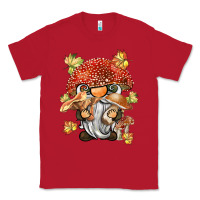 Red mushroom gnome Classic Tee - BarkalooDesign