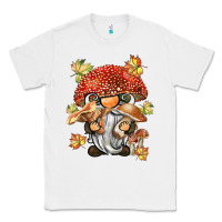White mushroom gnome Classic Tee - BarkalooDesign