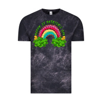 Cloud Black happy st patricks day rainbow and shamrock Vintage Tee - RanaPortraitStore